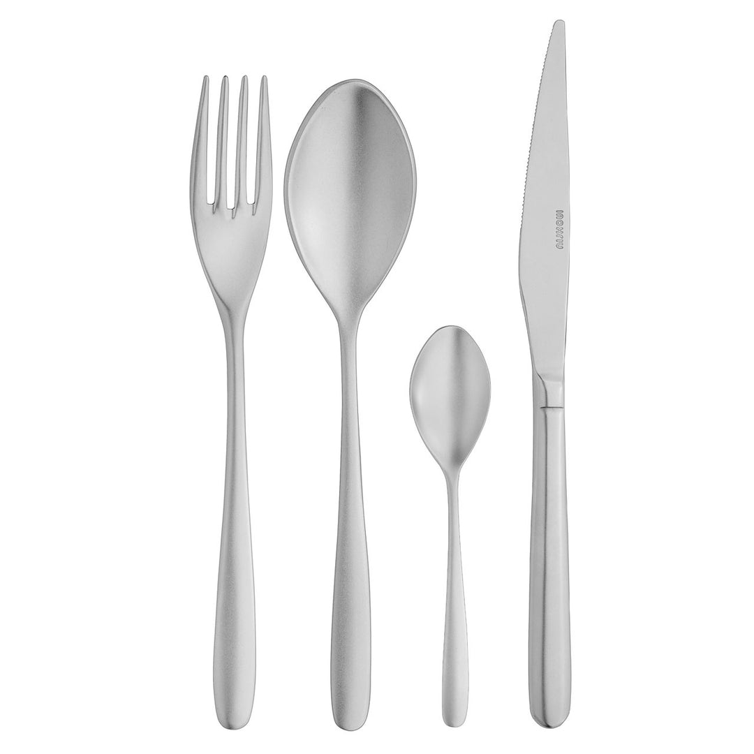 Giulia Frozen Italian Stainless Steel 20 Piece Flatware Set - Service for 4 - Arimi Home & Kitchen