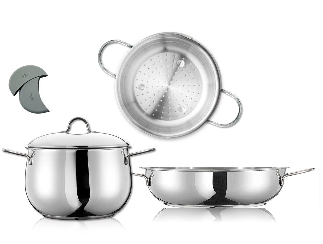 Bella 5-Piece Stainless Steel Cookware Set - Arimi Home & Kitchen