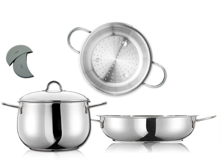 Bella 5-Piece Stainless Steel Cookware Set - Arimi Home & Kitchen