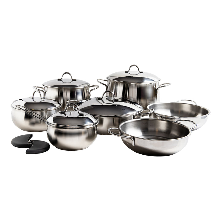 Luna 12-Piece Stainless Steel Cookware Set