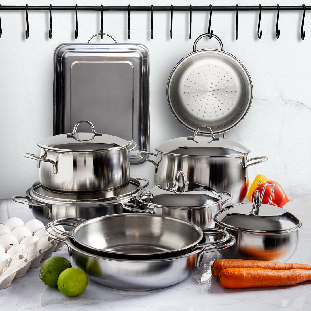 ARIMI Bella 14-Piece Italian Stainless Steel Cookware Set