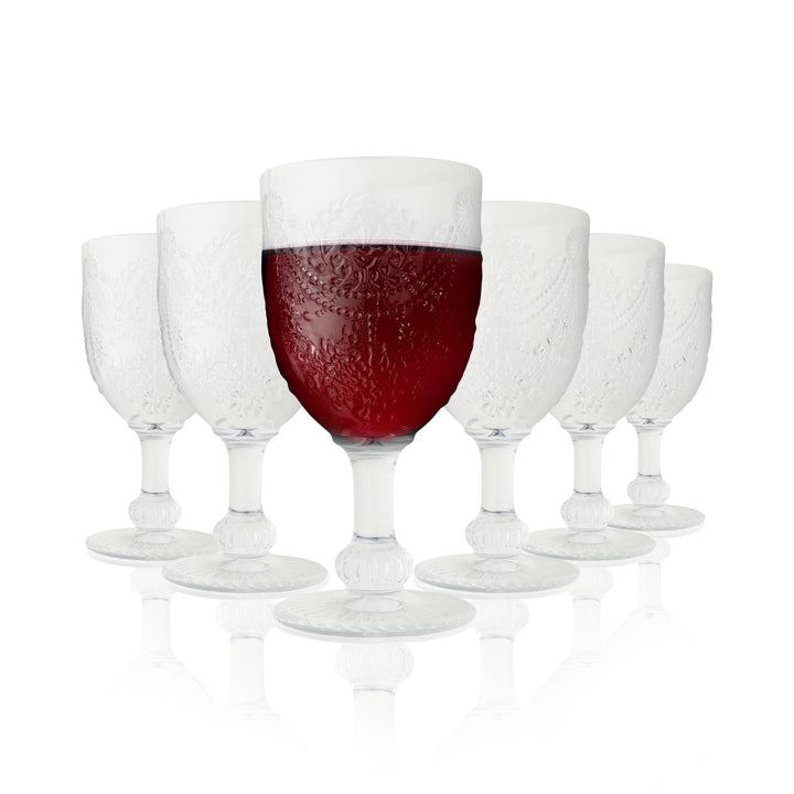 Set 6 Piece Savoia White Goblet 320cc