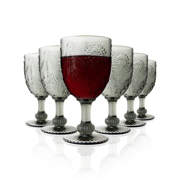 Set 6 Piece Savoia Green Goblet 320cc