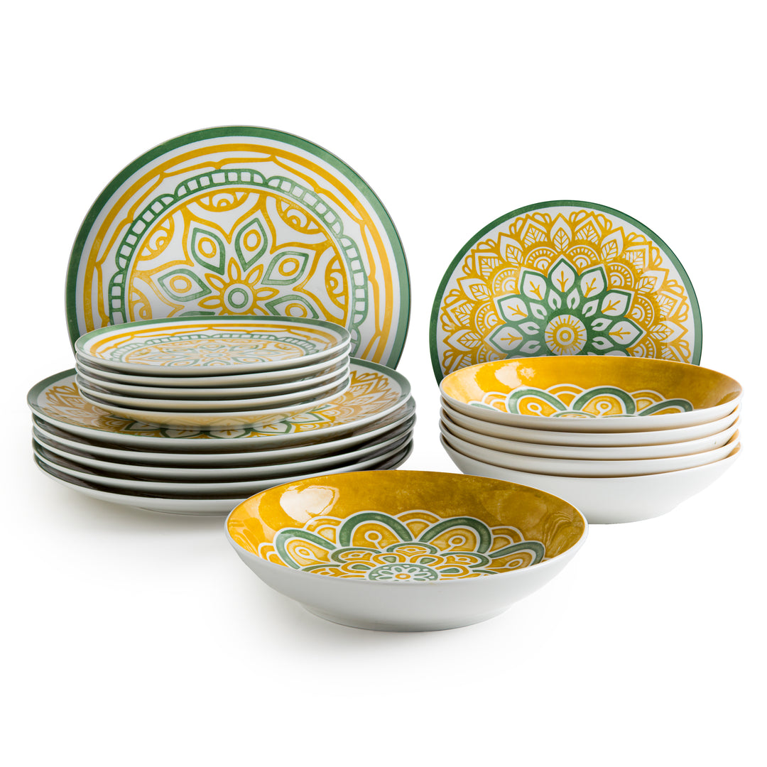 ARIMI Mimosa 18 Piece Dinnerware Set - Service for 6