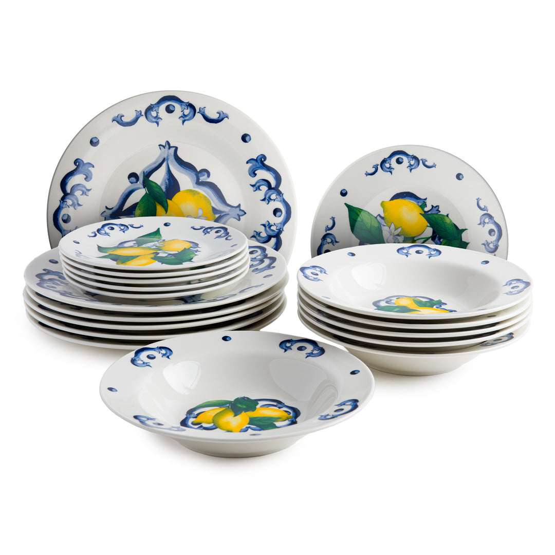 ARIMI Citrus 18 Piece Dinnerware Set - Service for 6