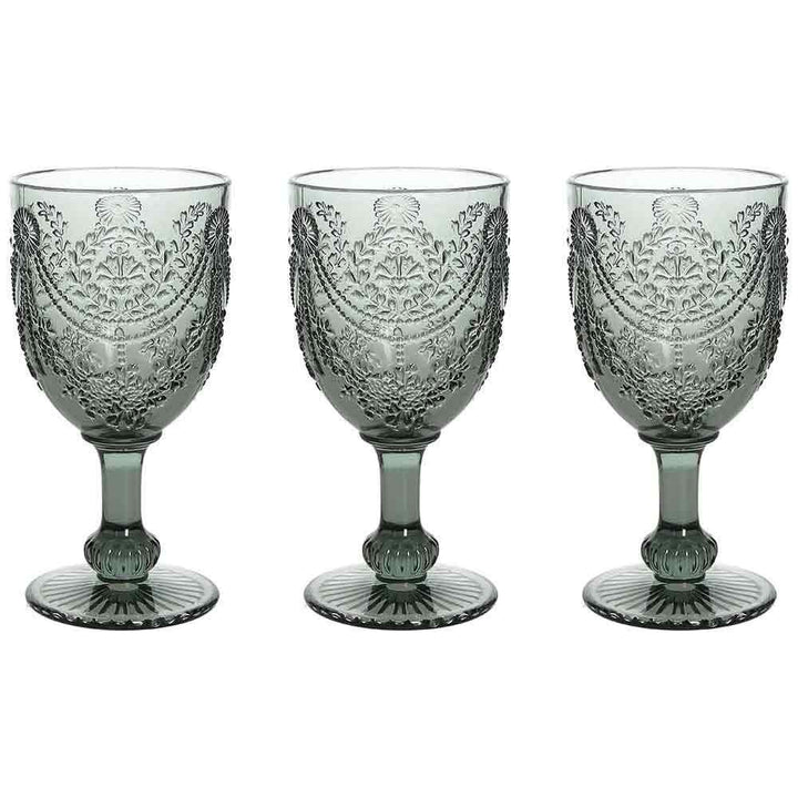 Set 6 Savoia Green Goblet 320cc - Arimi Home & Kitchen