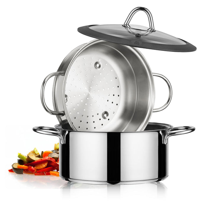 Milano 7-Piece Stainless Steel Cookware Set