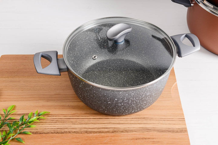 Mineralia Induction Pot 24cm with Lid - Arimi Home & Kitchen